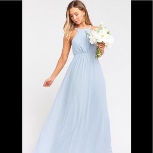 Amanda dress, S Show Me Your Mumu. Steel Blue.